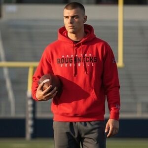 Port & Company Houston Roughnecks XFL Football Performance Hoodie Red Mens XL